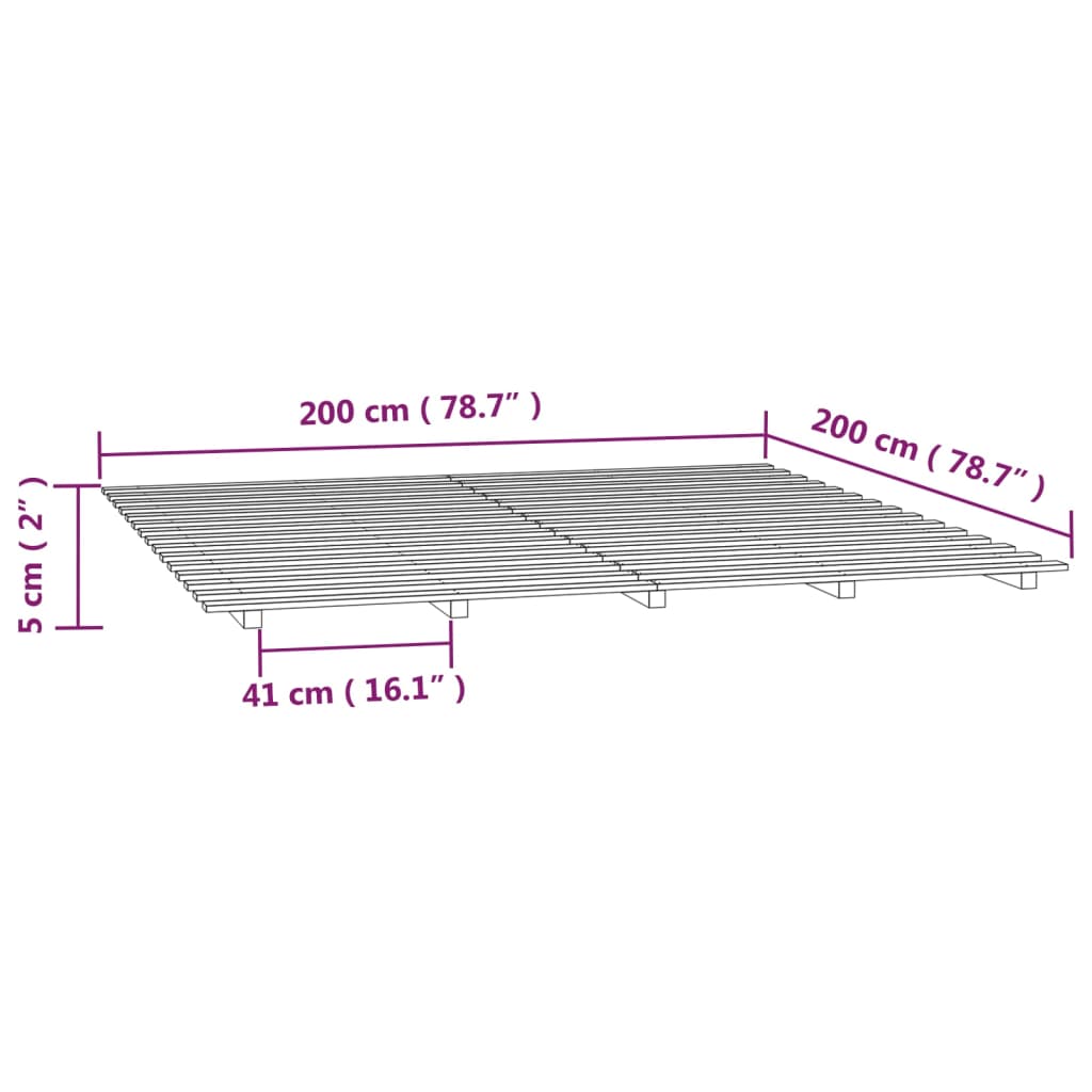 Giroletto 200x200 cm in Legno Massello di Pino cod mxl 64312