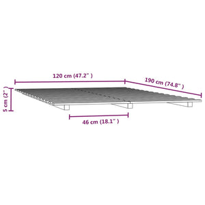 Giroletto Miele 120x190 cm Legno Massello di Pino 824601