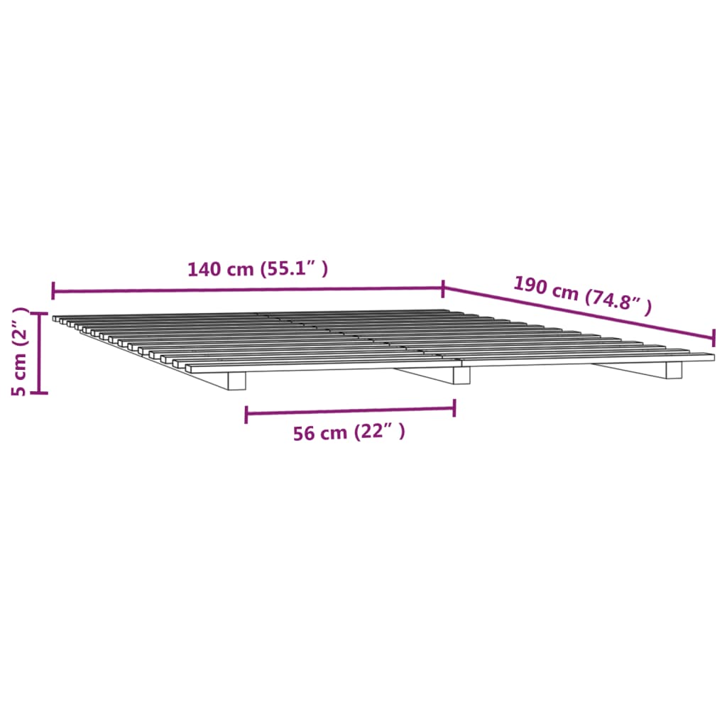 Giroletto 140x190 cm in Legno Massello di Pino cod mxl 58855