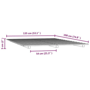 Giroletto Bianco 135x190 cm Legno Massello di Pino cod mxl 58874