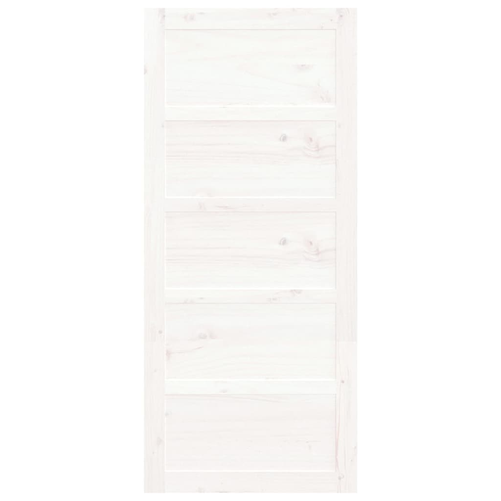 Porta del Granaio Bianca 90x1,8x204,5 cm Legno Massello di Pino cod mxl 76783