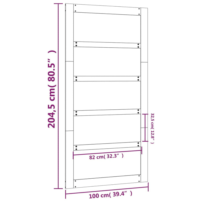 Porta del Granaio Bianca 100x1,8x204,5cm Legno Massello di Pino cod mxl 75063