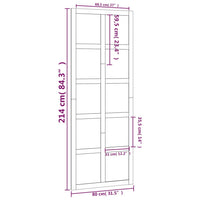 Porta del Granaio Bianca 80x1,8x214 cm Legno Massello di Pino cod mxl 63508