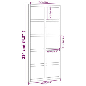 Porta del Granaio 100x1,8x214 cm in Legno Massello di Pino cod mxl 63510