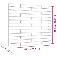 Testiera da Parete Miele 126x3x91,5cm in Legno Massello di Pino 824681