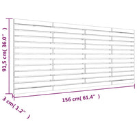 Testiera da Parete Ambra 156x3x91,5cm in Legno Massello di Pino 824691