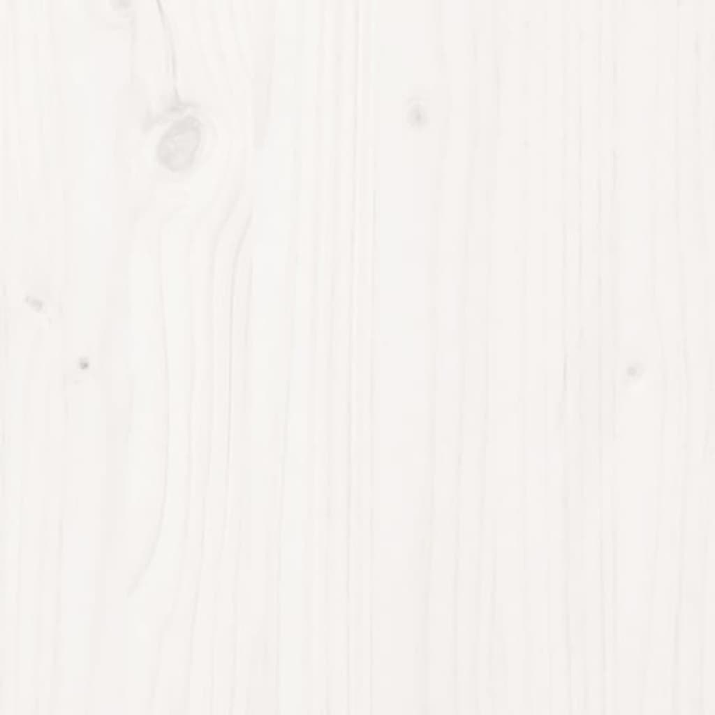 Testiera da Parete Bianca 141x3x91,5 cm Legno Massello di Pino 824709