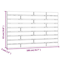 Testiera da Parete Bianca 106x3x63 cm in Legno Massello di Pino 824714