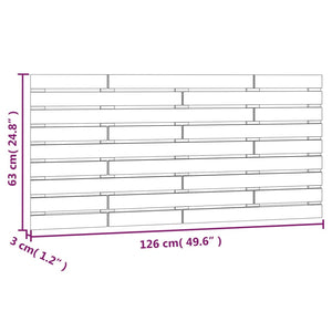 Testiera da Parete Grigia 126x3x63 cm in Legno Massello di Pino cod mxl 51537