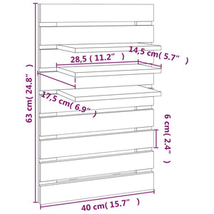 Mensole da Letto a Parete 2 pz Legno Massello di Pino cod mxl 32899