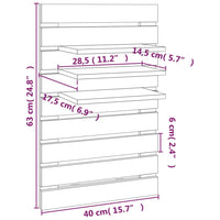 Mensole da Letto a Parete 2 pz Bianco Legno Massello di Pino cod mxl 32919