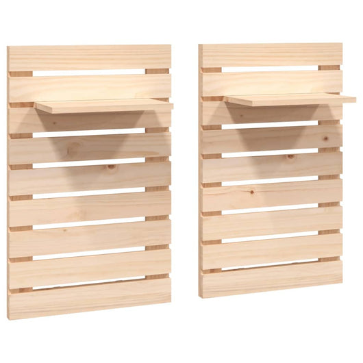 Mensole da Letto a Parete 2 pz Legno Massello di Pino cod mxl 32903