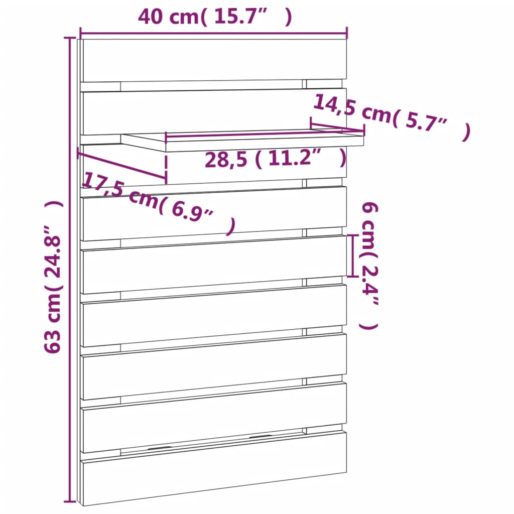 Mensole da Letto a Parete 2 pz Bianco Legno Massello di Pino cod mxl 32902