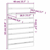 Mensole da Letto a Parete 2 pz Bianco Legno Massello di Pino cod mxl 32902