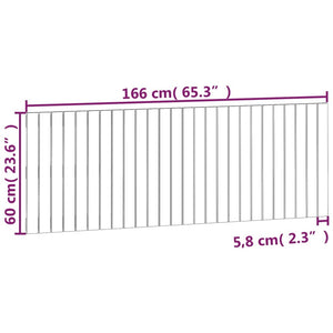 Testiera da Parete Bianca 166x3x60 cm in Legno Massello di Pino cod mxl 50472