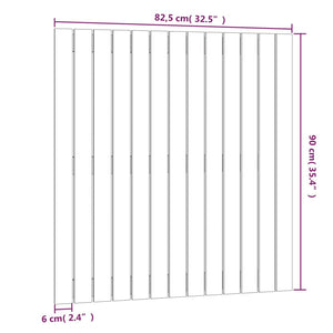 Testiera da Parete Bianca 82,5x3x90cm in Legno Massello di Pino cod mxl 50463