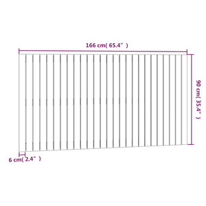 Testiera da Parete Miele 166x3x90 cm in Legno Massello di Pino cod mxl 50465