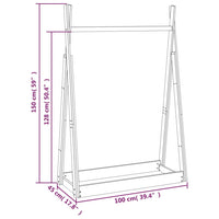 Appendiabiti 100x45x150 cm in Legno Massello di Pino cod mxl 70839