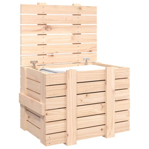 Contenitore Portaoggetti 58x40,5x42 cm Legno Massello di Pino