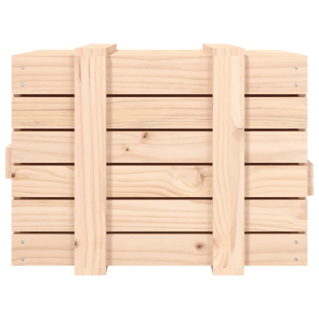 Contenitore Portaoggetti 58x40,5x42 cm Legno Massello di Pino