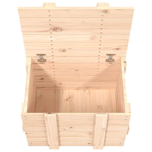 Contenitore Portaoggetti 58x40,5x42 cm Legno Massello di Pino