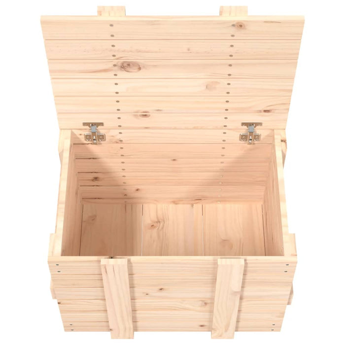 Contenitore Portaoggetti 58x40,5x42 cm Legno Massello di Pino