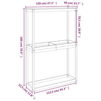 Portapneumatici 120x40x180 cm in Legno Massello di Pino