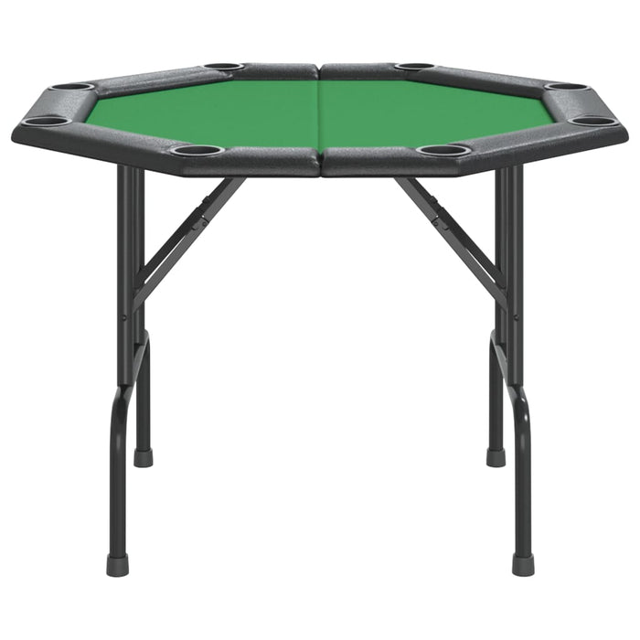 Tavolo da Poker Pieghevole 8 Giocatori Verde 108x108x75 cm 80404