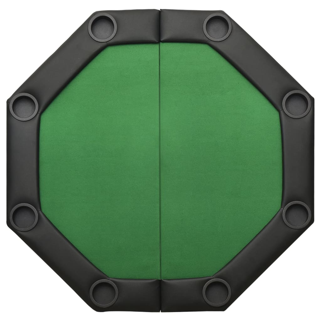 Tavolo da Poker Pieghevole 8 Giocatori Verde 108x108x75 cm 80404