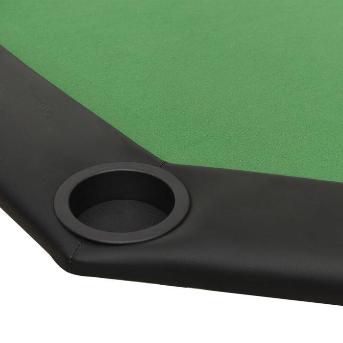 Tavolo da Poker Pieghevole 8 Giocatori Verde 108x108x75 cm 80404