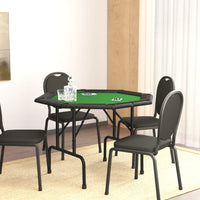 Tavolo da Poker Pieghevole 8 Giocatori Verde 108x108x75 cm 80404