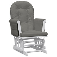 Poltrona Glider con Sgabello Grigio Scuro in Tessuto 351661