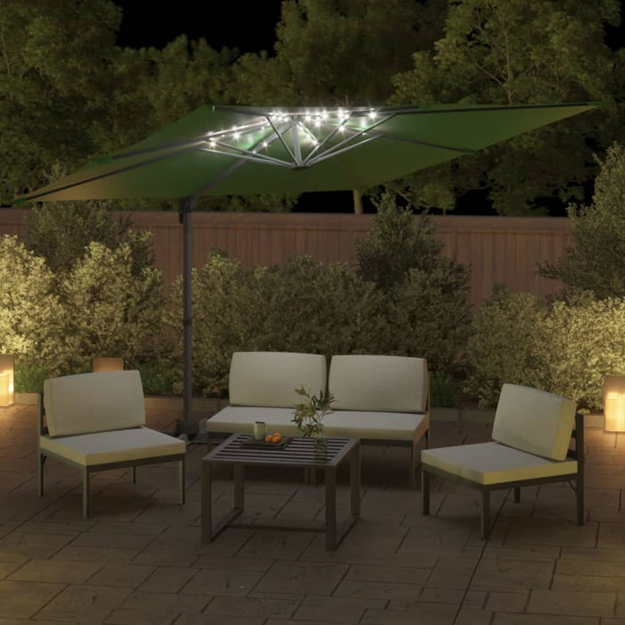 Ombrellone a Sbalzo LED Verde 400x300 cm cod mxl 66503