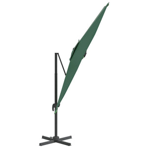 Ombrellone a Sbalzo LED Verde 400x300 cm 319928