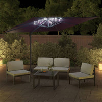 Ombrellone a Sbalzo LED Bordeaux 400x300 cm cod mxl 66506