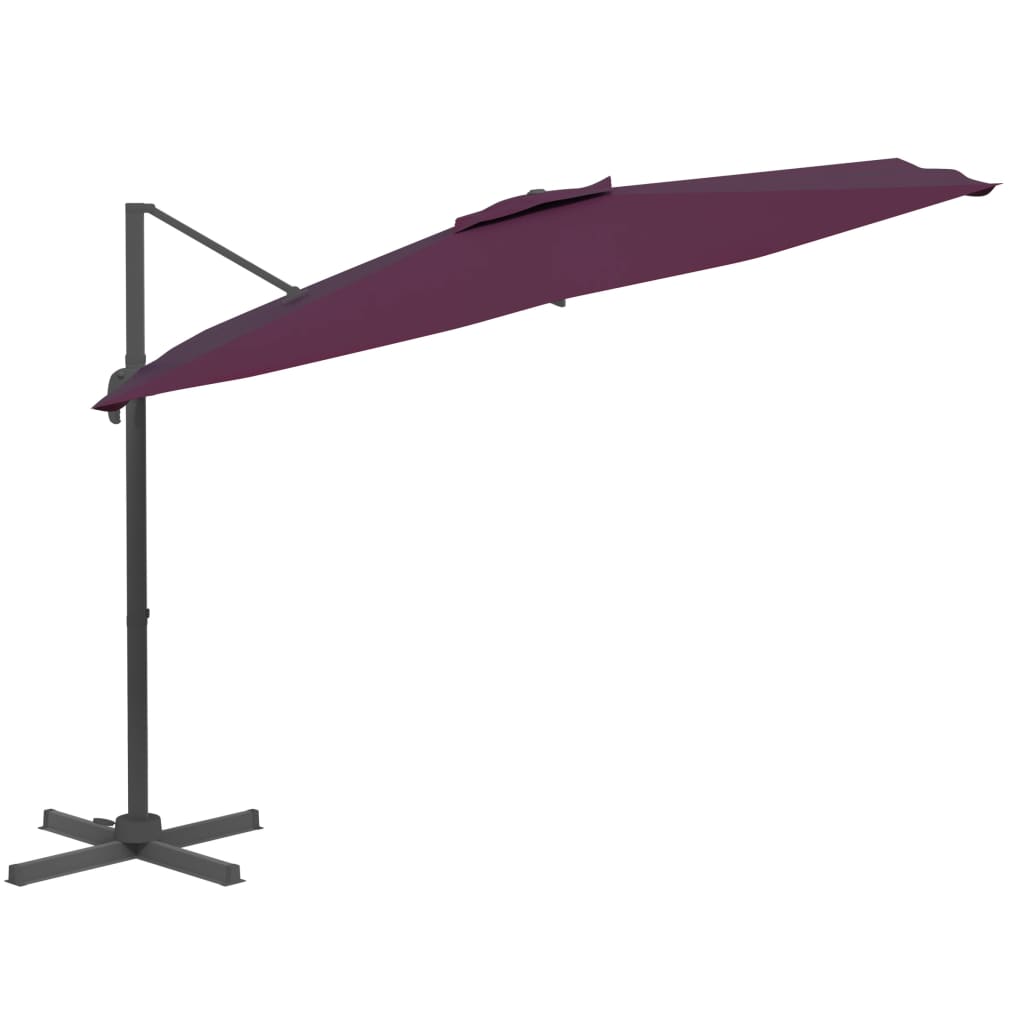 Ombrellone a Sbalzo LED Bordeaux 400x300 cm cod mxl 66506