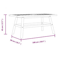 Tavolino 100x50x45 cm in Legno Massello di Acacia 362233