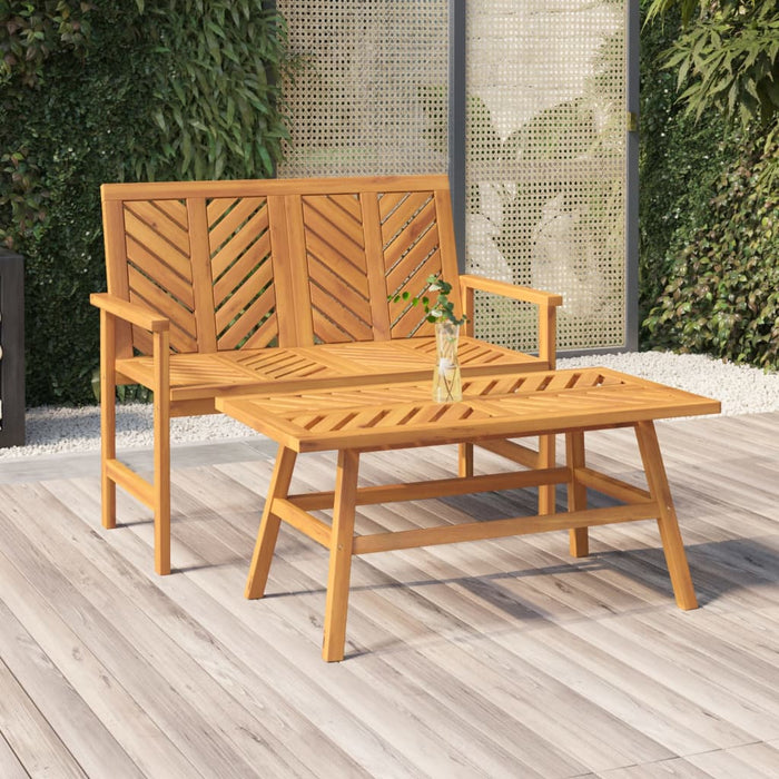 Set Salotto da Giardino 2 pz in Legno Massello di Acaciacod mxl 127610