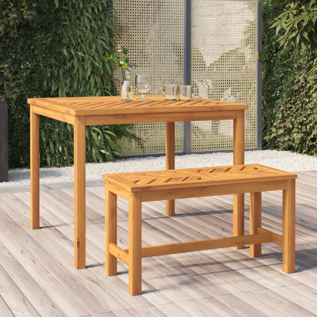 Panca da Giardino 80 cm in Legno Massello di Acacia 362236