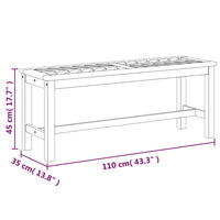 Panca da Giardino 110 cm in Legno Massello di Acacia 362237