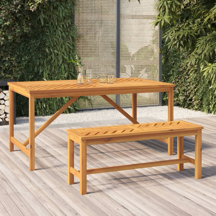 Panca da Giardino 110 cm in Legno Massello di Acacia 362237