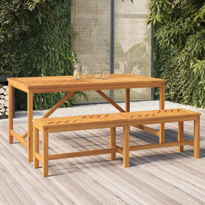 Panca da Giardino 150 cm in Legno Massello di Acacia 362238