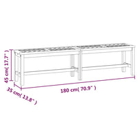 Panca da Giardino 180 cm in Legno Massello di Acacia 362239