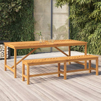 Panca da Giardino 180 cm in Legno Massello di Acaciacod mxl 106275