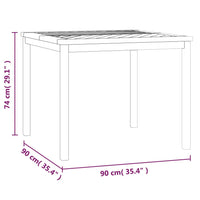 Tavolo da Pranzo da Giardino 90x90x74 cm Legno Massello Acacia 362240