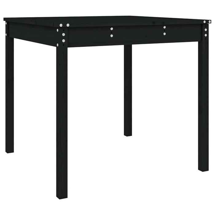 Tavolo da Giardino Nero 82,5x82,5x76 cm Legno Massello di Pinocod mxl 129860