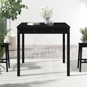 Tavolo da Giardino Nero 82,5x82,5x76 cm Legno Massello di Pinocod mxl 129860