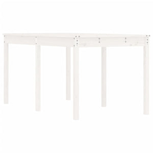 Tavolo da Giardino Bianco 159,5x82,5x76cm Legno Massello Pino 823977