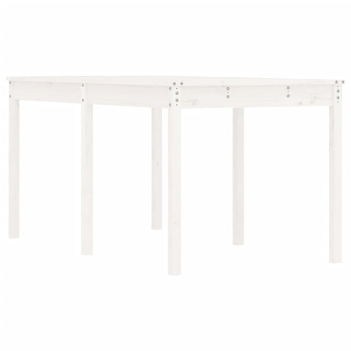 Tavolo da Giardino Bianco 159,5x82,5x76cm Legno Massello Pino 823977