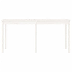 Tavolo da Giardino Bianco 159,5x82,5x76cm Legno Massello Pino 823977